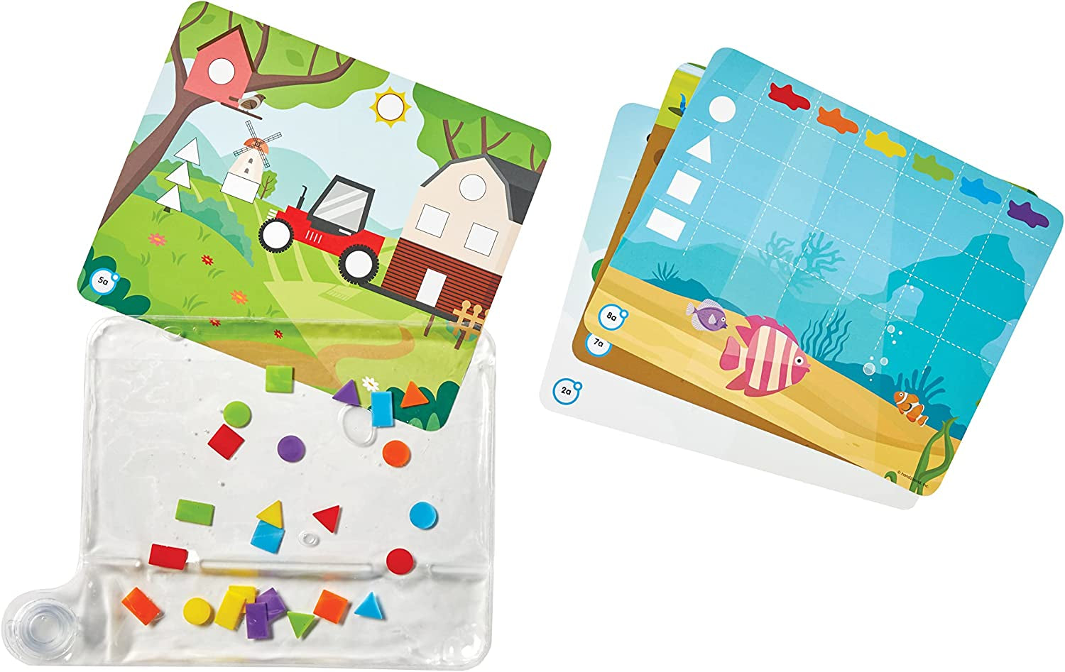 Colors and Shapes Sensory Pad, Fine Motor Skills Toys for 3 Year Old, Sensory Toys for Sensory Play, Occupational Therapy Toys, Calming Toys for Kids, Shape Sorting Toy, Calm down Corner