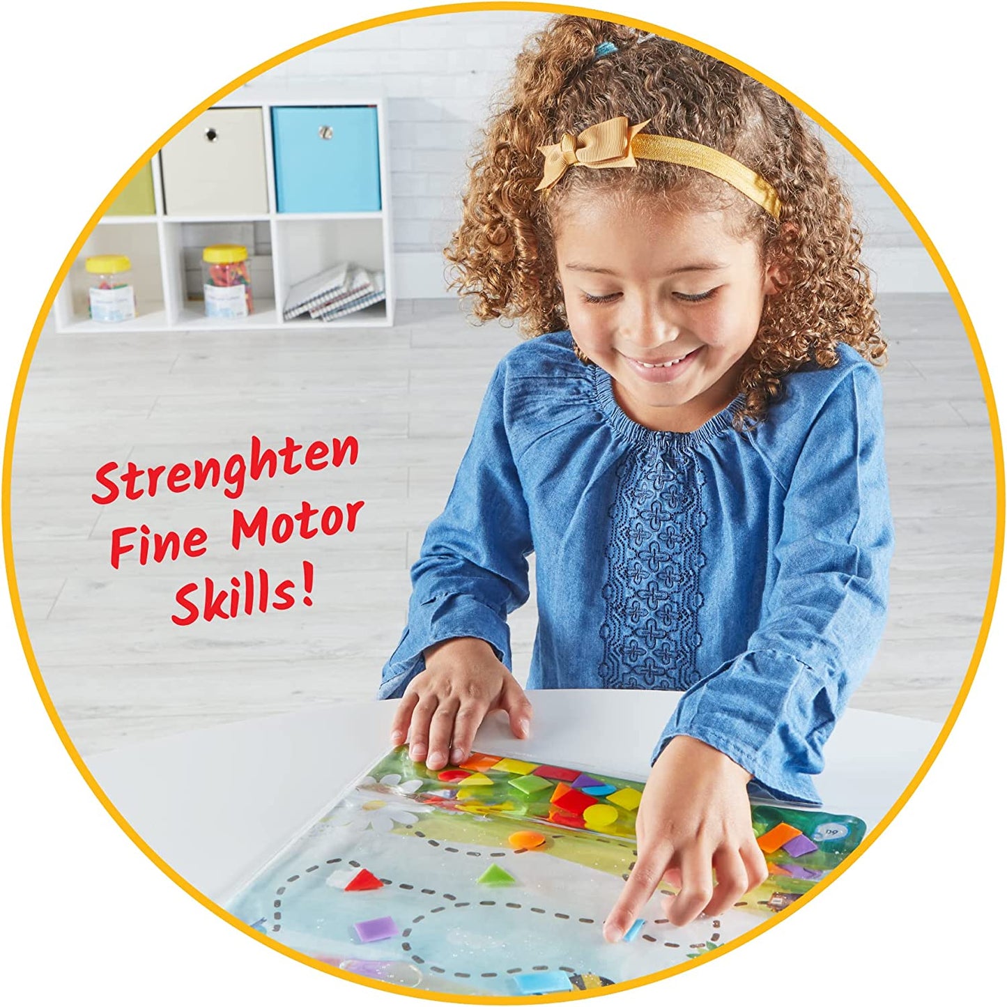 Colors and Shapes Sensory Pad, Fine Motor Skills Toys for 3 Year Old, Sensory Toys for Sensory Play, Occupational Therapy Toys, Calming Toys for Kids, Shape Sorting Toy, Calm down Corner