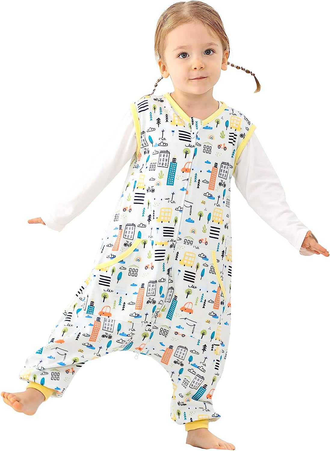 Toddler Sleep Sack 2T-3T, Light Weighted Baby Wearable Blanket, Sleeping Bag Summer Toddler Baby Sleep Sacks with Feet, Sleeveless Soft Toddler Sleeping Sack