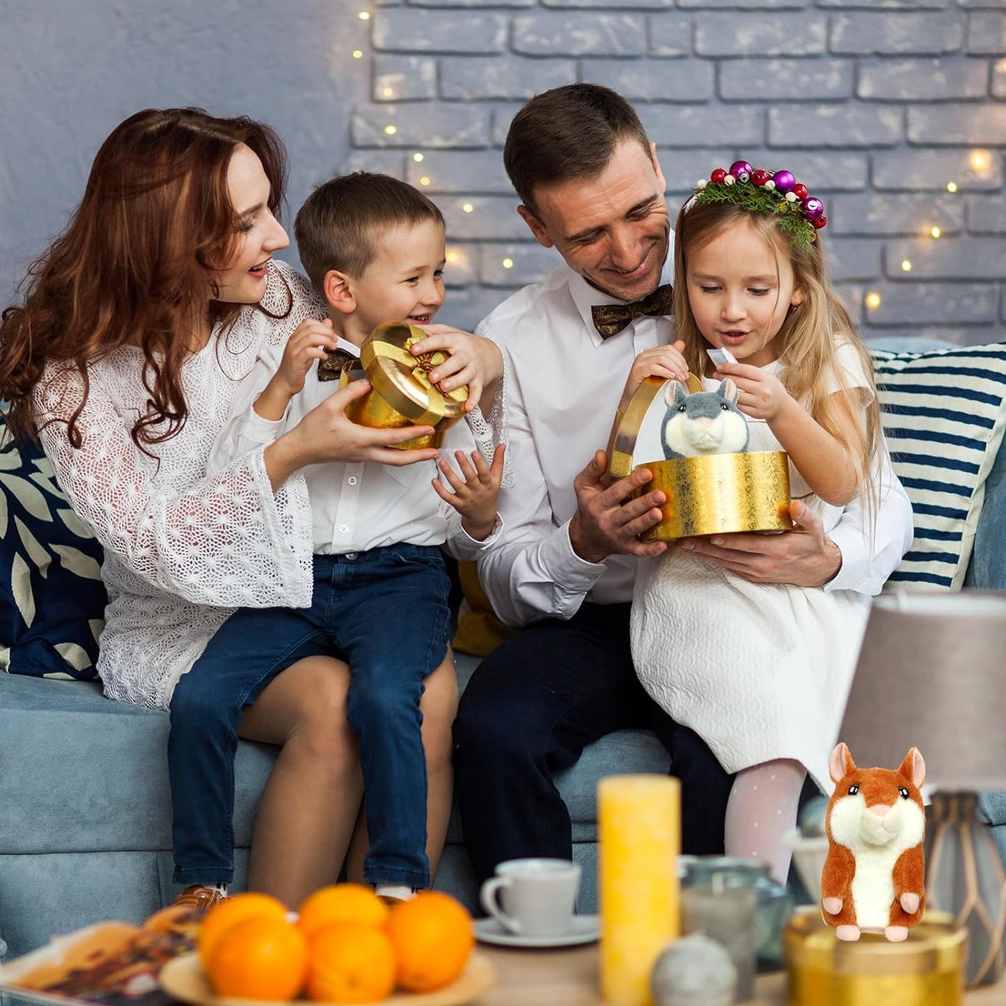 Toddler Toys Talking Hamster Repeats What You Say,Toys for 2 3 4 5 6 Year Old Girl Boy Birthday Gifts Ideas,Christmas Stocking Stuffers for Adults Kids Teens,Stuffed Animals Plush Toy (Gray)