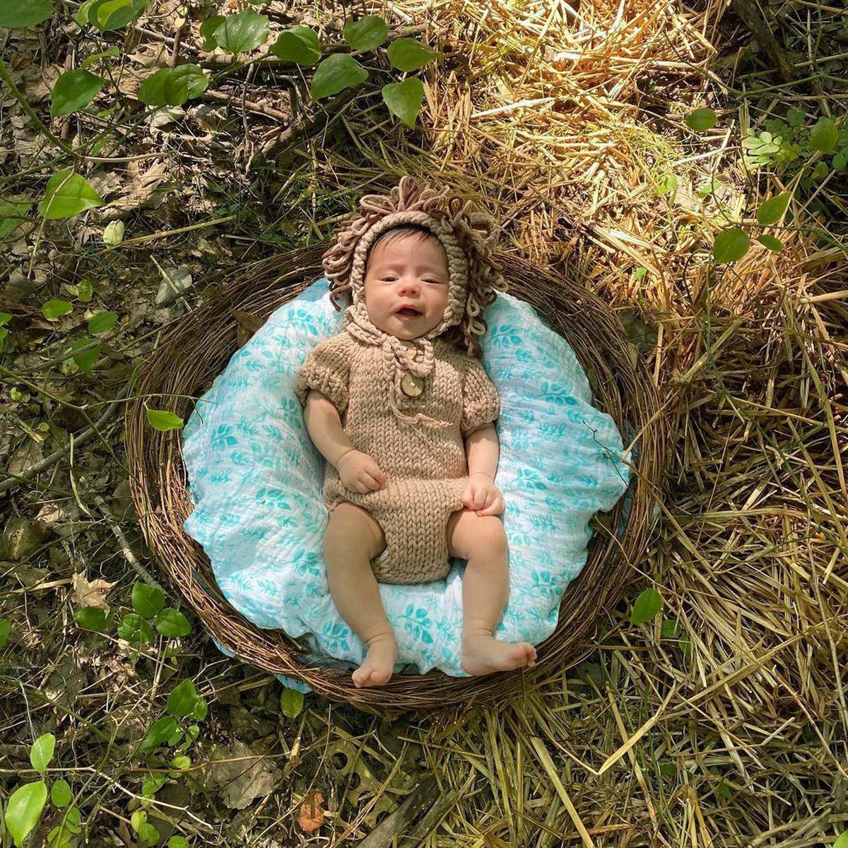 Newborn Photography Props Lion Costume Baby Photo Shoot Accessories Fits 0-2 Months(Lion Outfit)