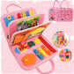 Toddler Girl Toys Busy Board Pink - Birthday Gifts 2 Year Old Girls 1-3 Autism Kids Sensory Airplane Travel Essentials Quiet Books 2-4 Montessori Activity Plane Car Ride Trip Autistic Children Develop