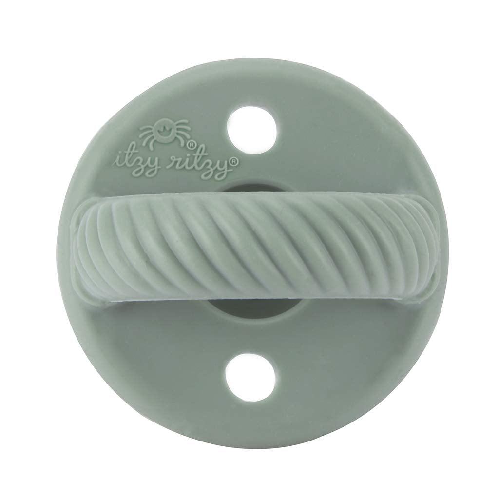 Sweetie Soother Pacifier Set of 2 - Silicone Newborn Pacifiers with Collapsible Handle & Two Air Holes for Added Safety; Set of 2 in Agave & Succulent, Ages Newborn & Up