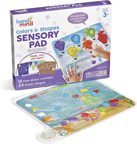 Colors and Shapes Sensory Pad, Fine Motor Skills Toys for 3 Year Old, Sensory Toys for Sensory Play, Occupational Therapy Toys, Calming Toys for Kids, Shape Sorting Toy, Calm down Corner