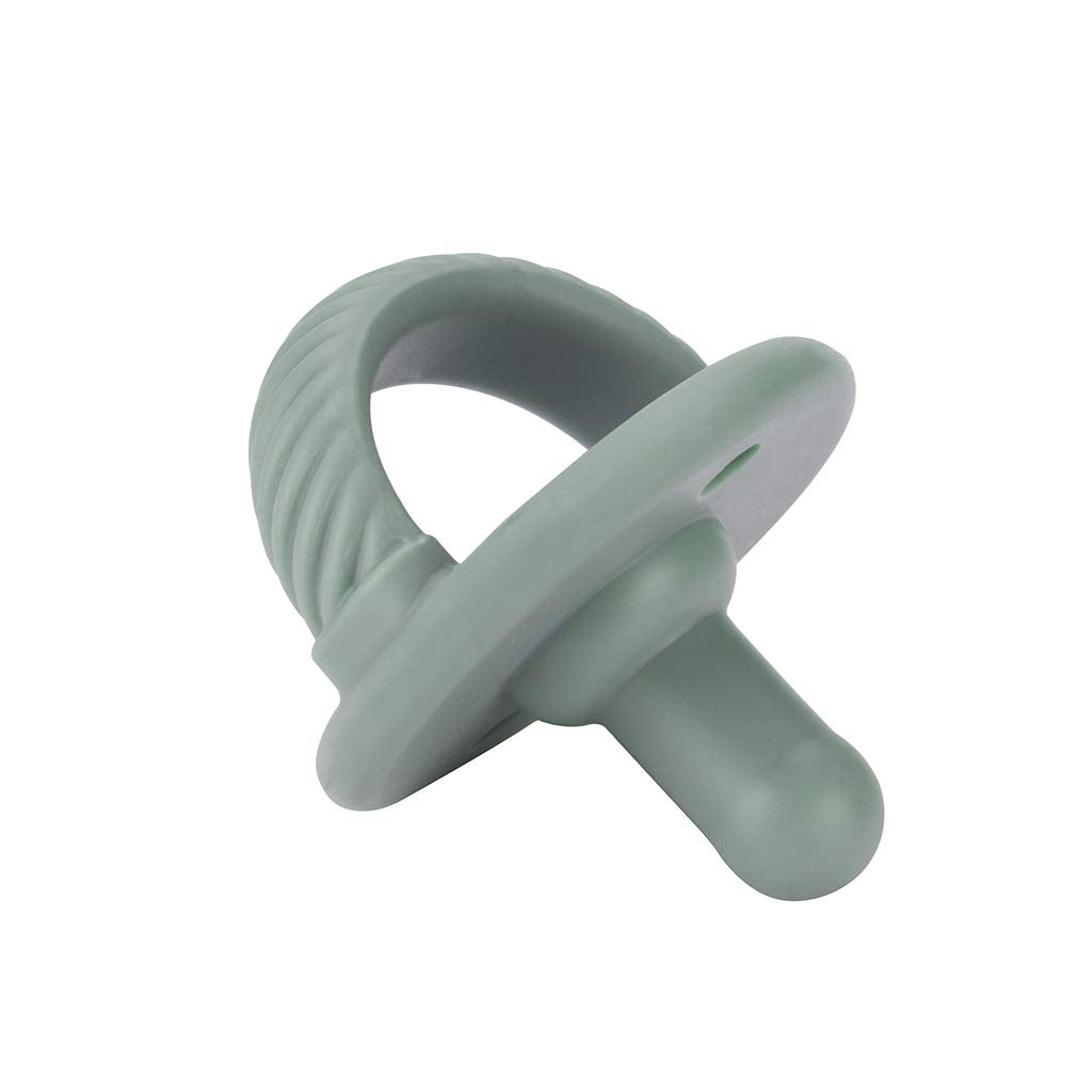 Sweetie Soother Pacifier Set of 2 - Silicone Newborn Pacifiers with Collapsible Handle & Two Air Holes for Added Safety; Set of 2 in Agave & Succulent, Ages Newborn & Up